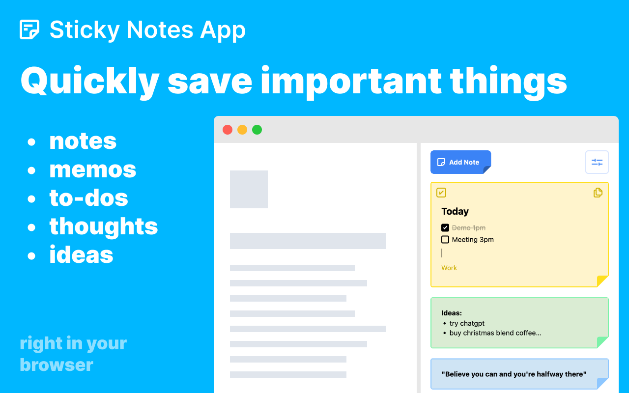 Sticky Notes App preview