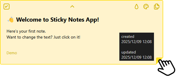 Image explaining how to find out notes meta information