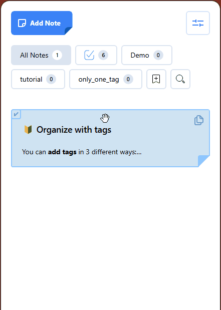 Image explaining how add a tag using the second method