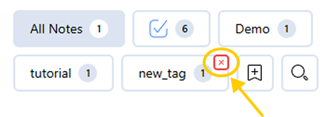 Image explaining how to remove a tag