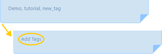 Image showing a note without any tags